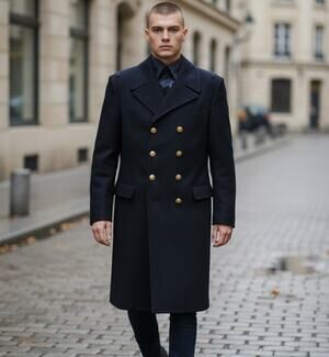 Flying Cross Double Breasted Dress Peacoat Men's Navy Naval Academy Tailored